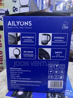 Ailyons 2.2L Glass Electric Kettle