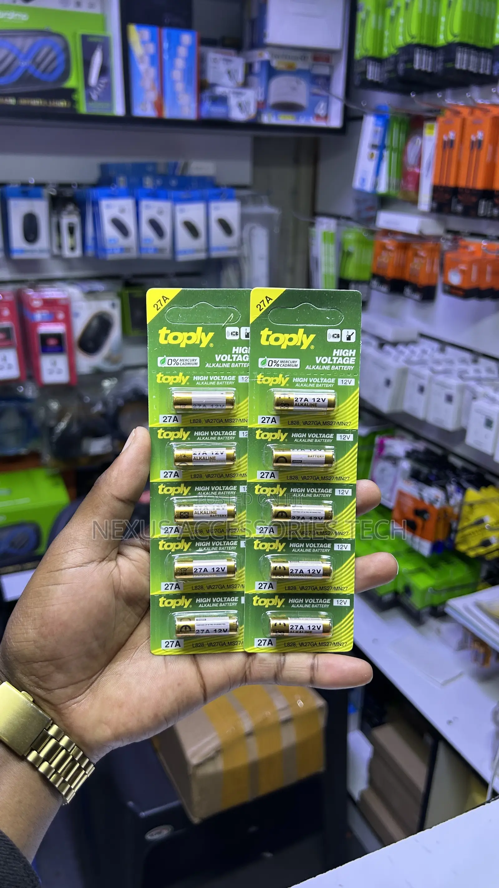 Toply 23A Car Key Fob and Alarm Batteries (5 Pieces)