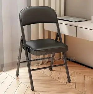 Office Chairs; Foldable Black Armless Office Conference Seats