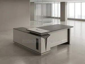 Executive Office Desk – Modern L-Shaped Managerial Workstation