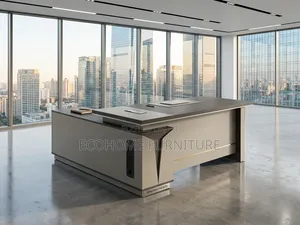Executive Office Desk – Modern L-Shaped Managerial Workstation