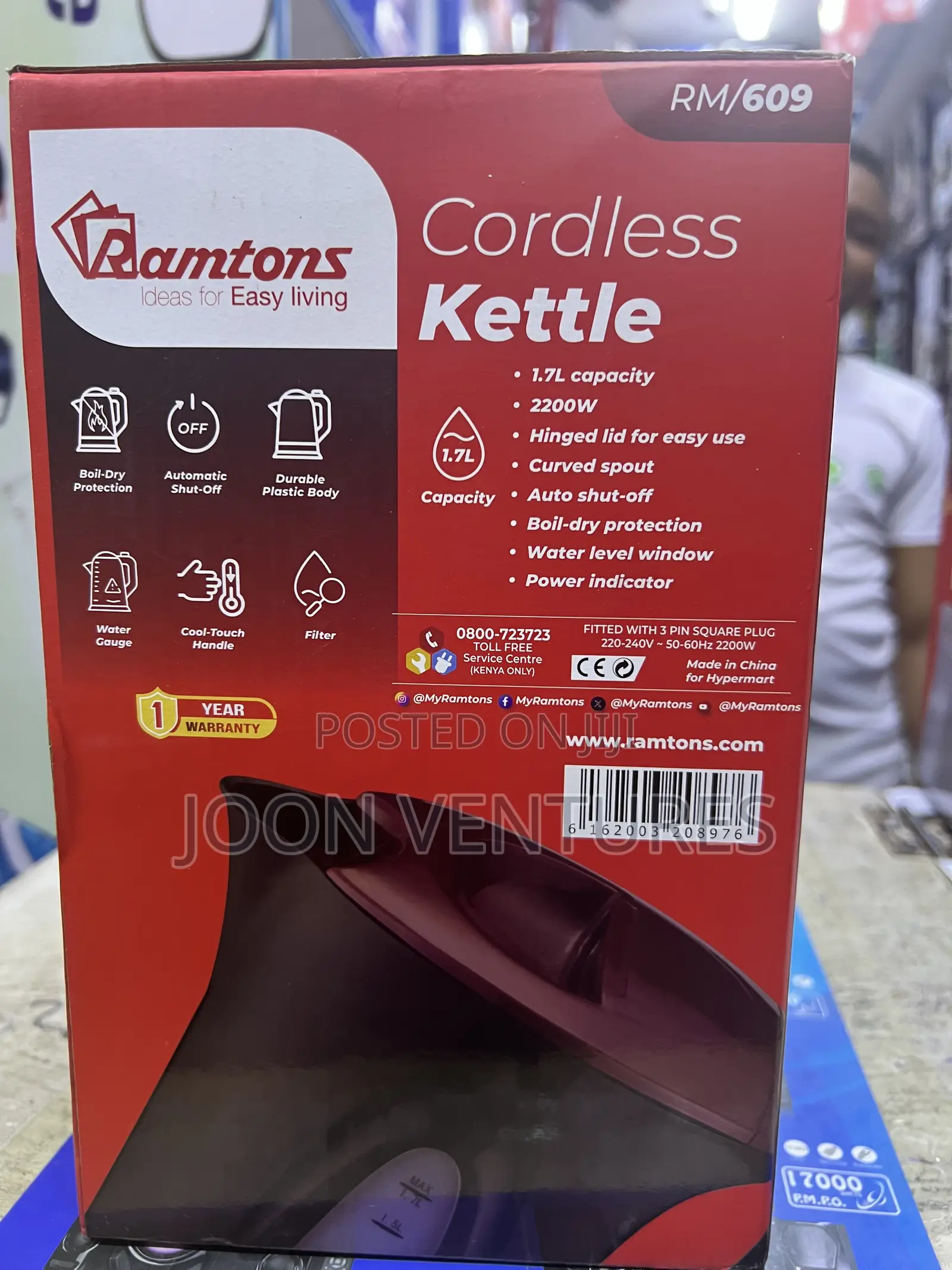 Ramtons RM/609 1.7L Cordless Electric Kettle