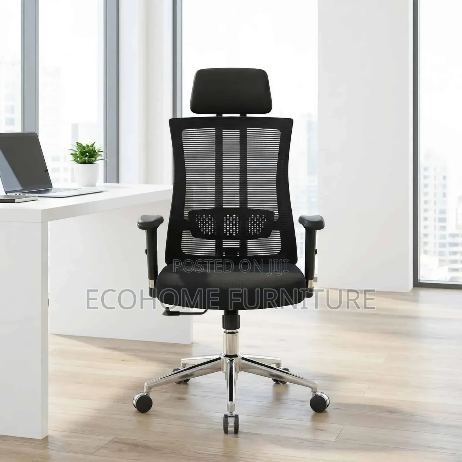 Office Chair – Ergonomic Mesh High Back With Headrest Reclining