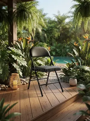 Office Chairs; Black Outdoor Foldable Patio Chairs