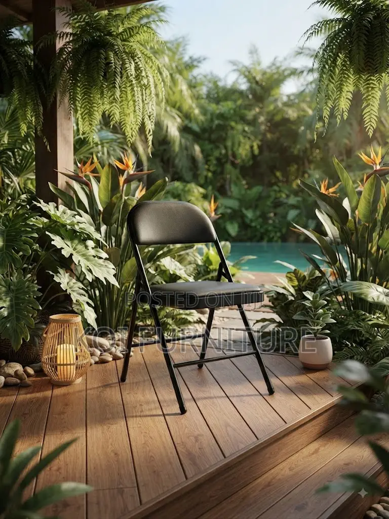Office Chairs; Black Outdoor Foldable Patio Chairs