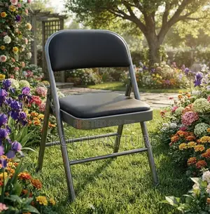 Office Chairs; Black Outdoor Foldable Patio Chairs