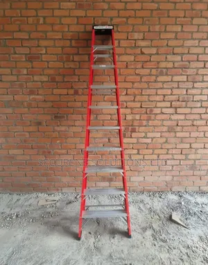 10-Step Industrial Fiberglass a-Frame Step Ladder