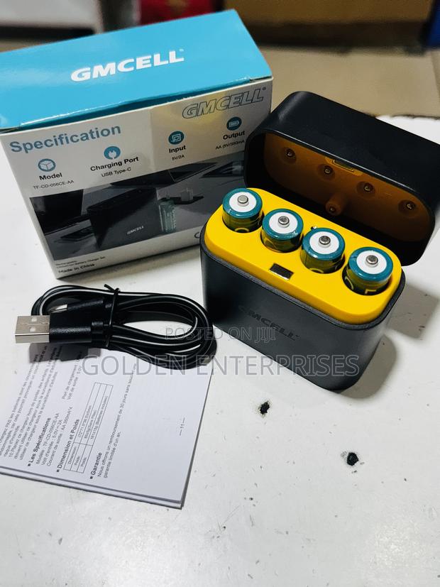 GMCELL Rechargeable AA Battery Kit – Charging Dock Storage Case