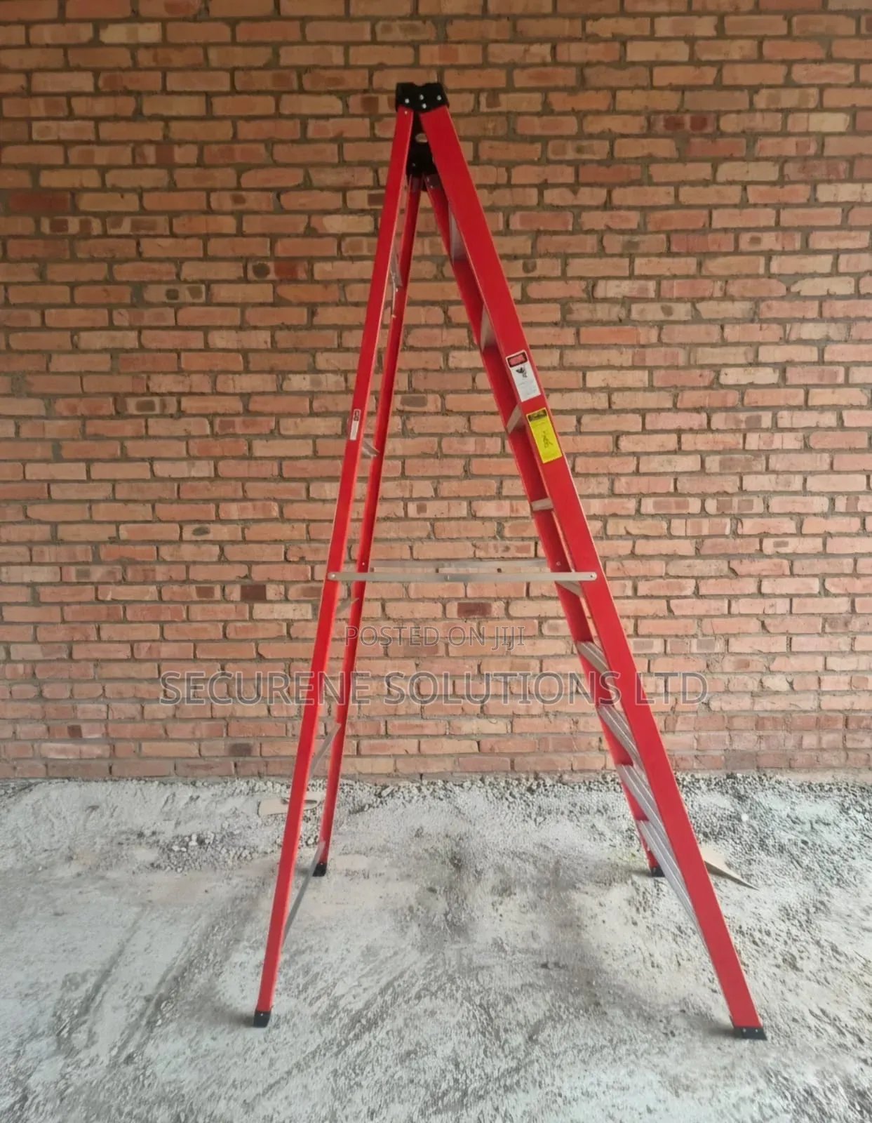 10-Step Industrial Fiberglass a-Frame Step Ladder
