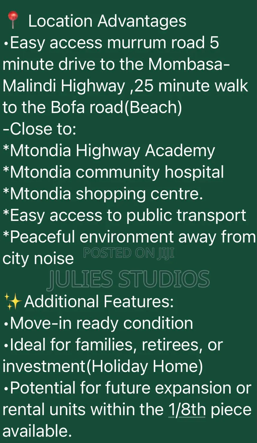 3bdrm Bungalow in Mtondia Co-Operative, Kilifi Town for sale