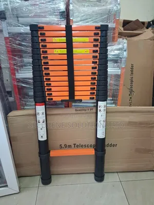 Collapsible 5.9-Meter Heavy-Duty Single Telescopic Ladder