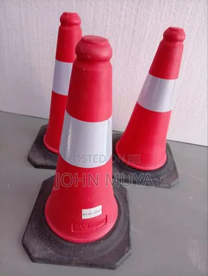 50cm Red and White Reflective Road Safety Cone
