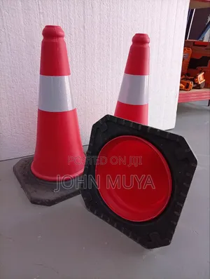50cm Red and White Reflective Road Safety Cone