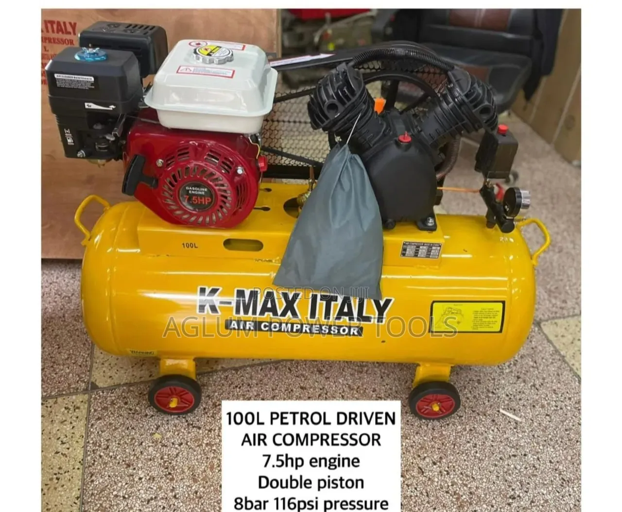 50L Air Compressor Double Piston 8 Bars