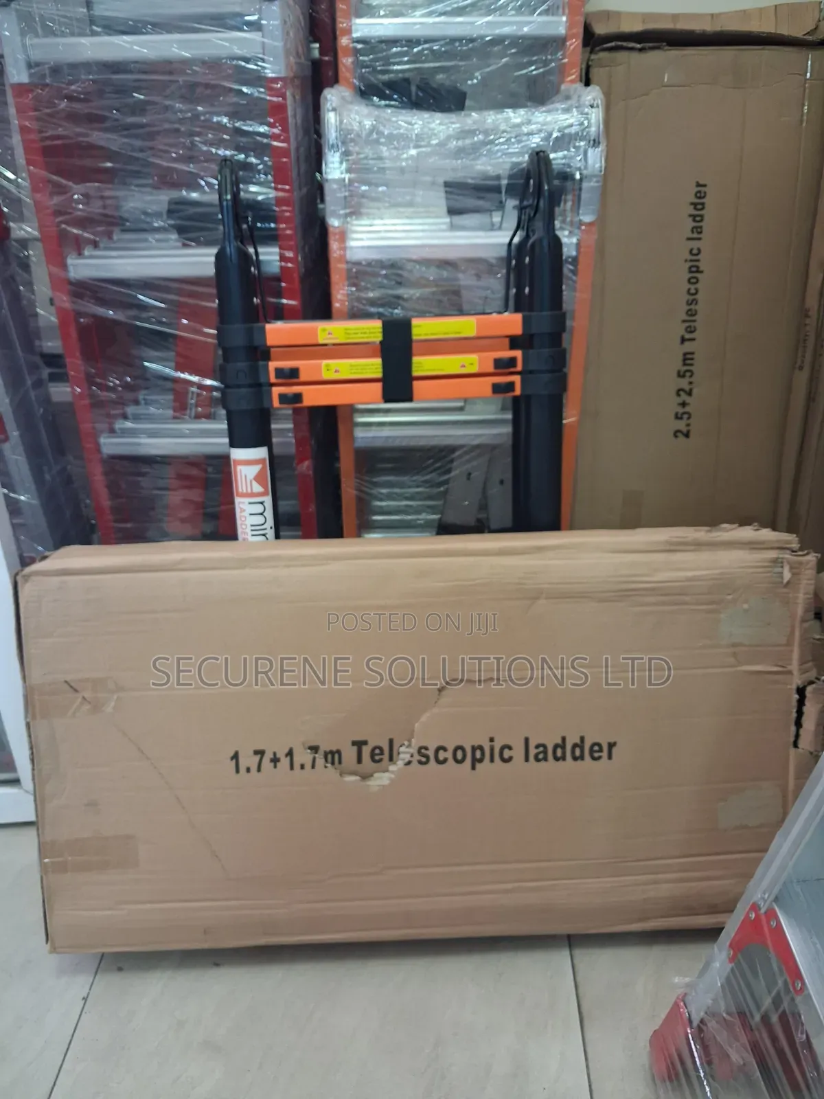 A Minara 1.7+1.7m Telescopic a-Frame Ladder