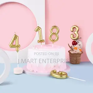 Gold 10 Number Birthday Candles