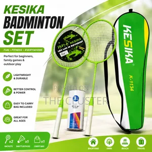 Badminton Racket Set Featuring Two Lightweight,