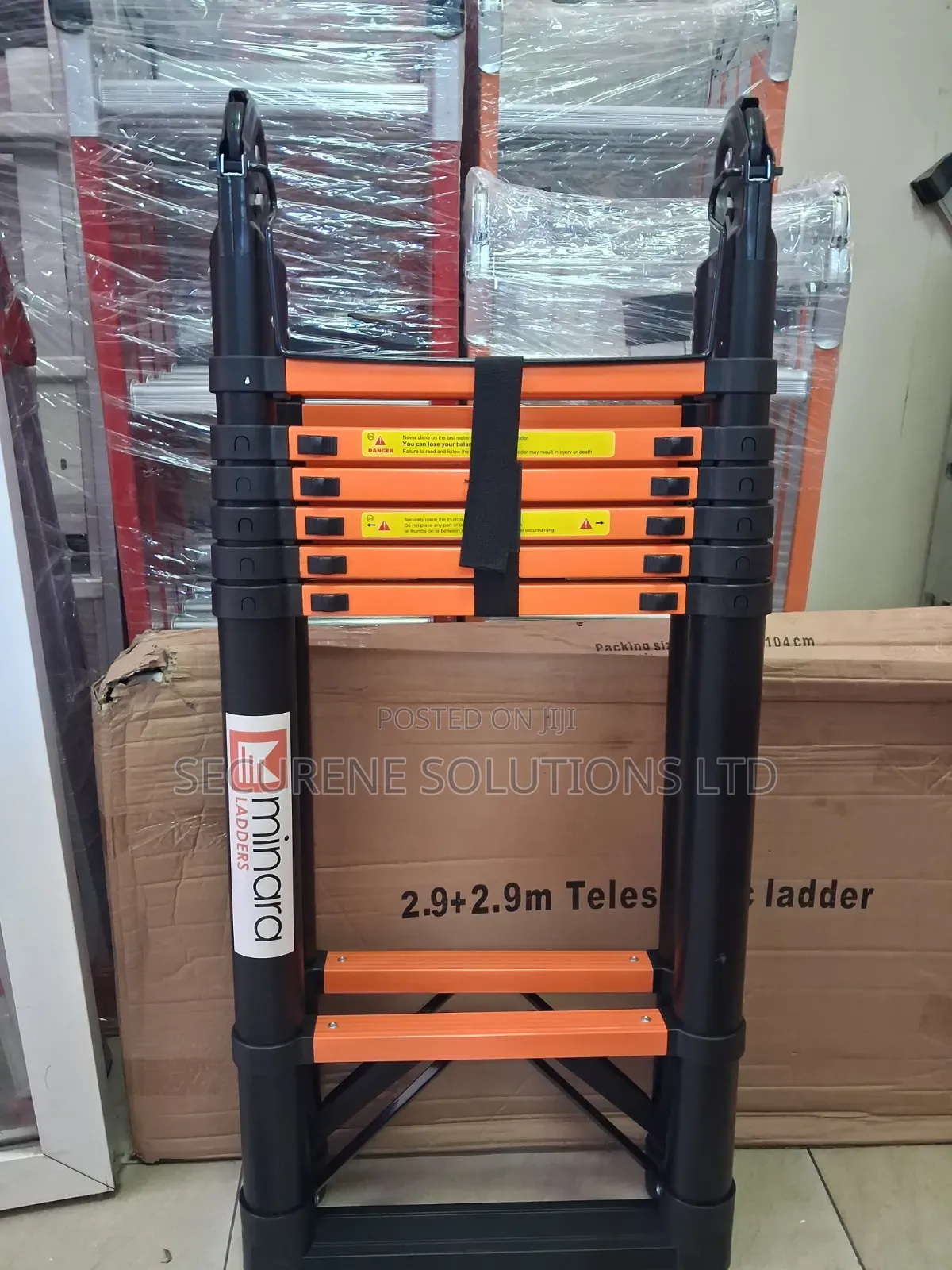 Minara 2.9m + 2.9m Double Telescopic Ladder