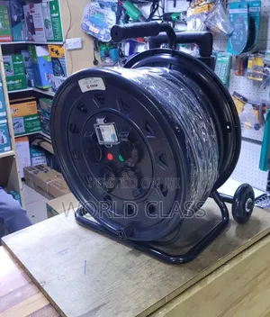 Edon Heavy-Duty Industrial Extension Cable Reel With Metal Stand 100m