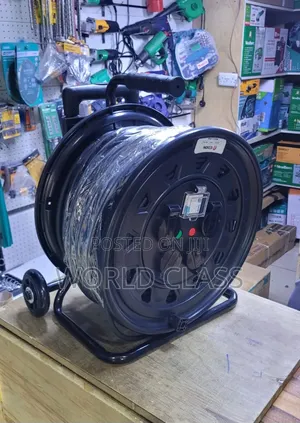 Edon Heavy-Duty Industrial Extension Cable Reel With Metal Stand 100m