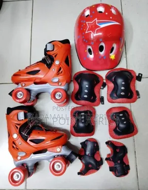 Red - New Classic Quad Roller Skates With 4 Wheels