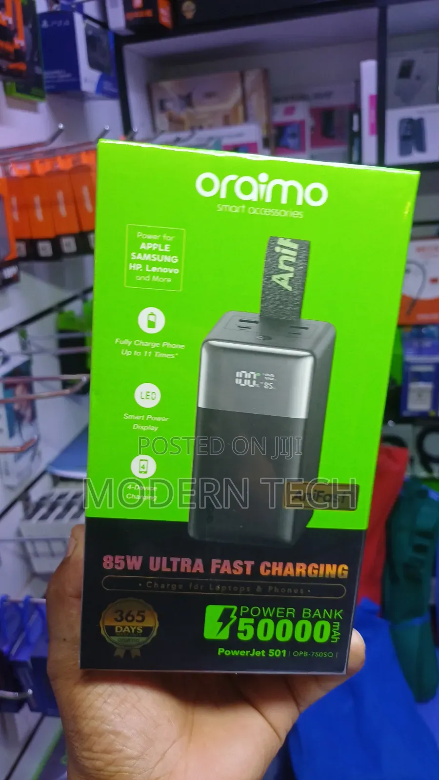 Oraimo PowerJet 501 OPB-750SQ 85W 50,000mAh Power Bank