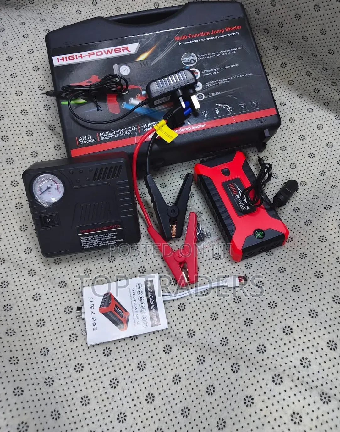 Car Jumstarter Kit With Air Compressor (Quality)