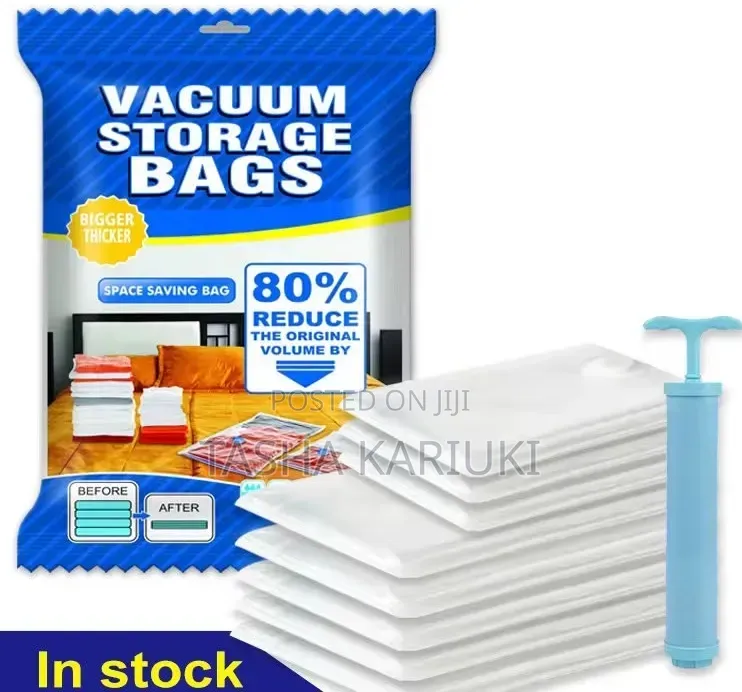 5pcs Vacuum Storage Bags With Free Pump