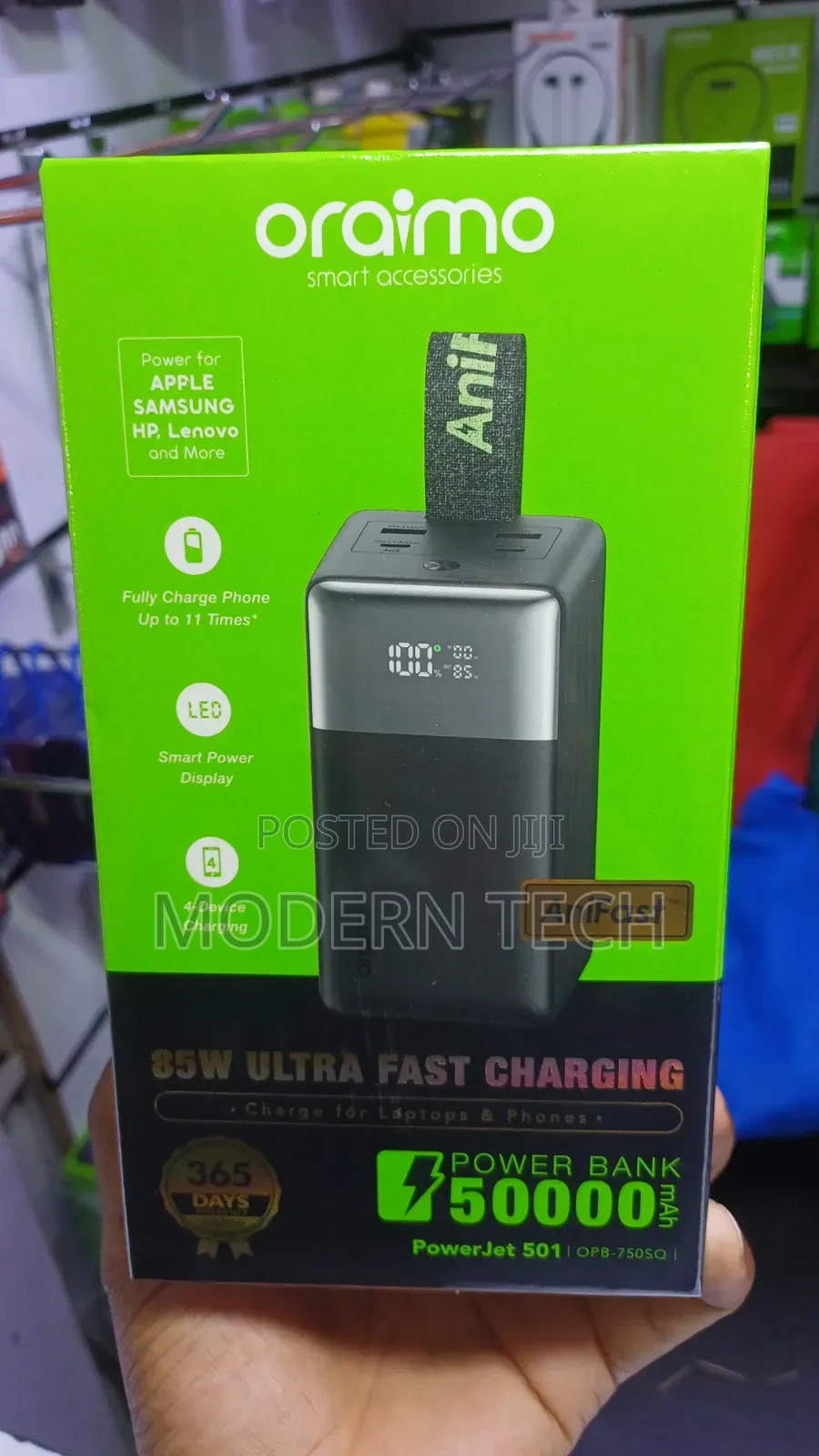 Oraimo PowerJet 501 OPB-750SQ 85W 50,000mAh for Phones Laptops