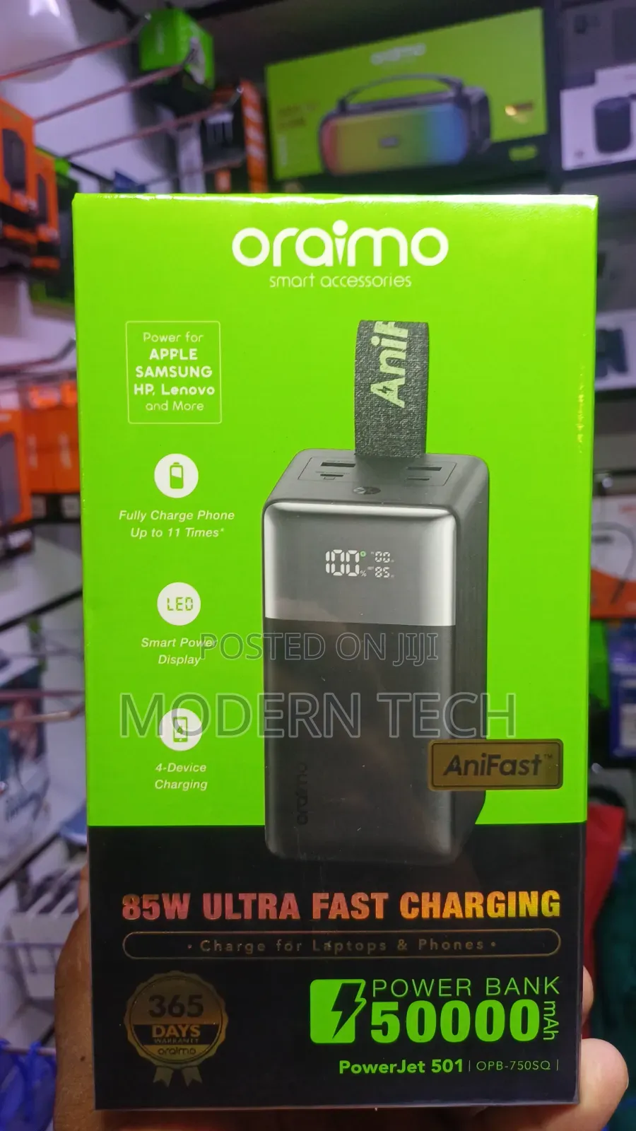 Oraimo PowerJet 501 OPB-750SQ 85W 50,000mAh for Phones Laptops