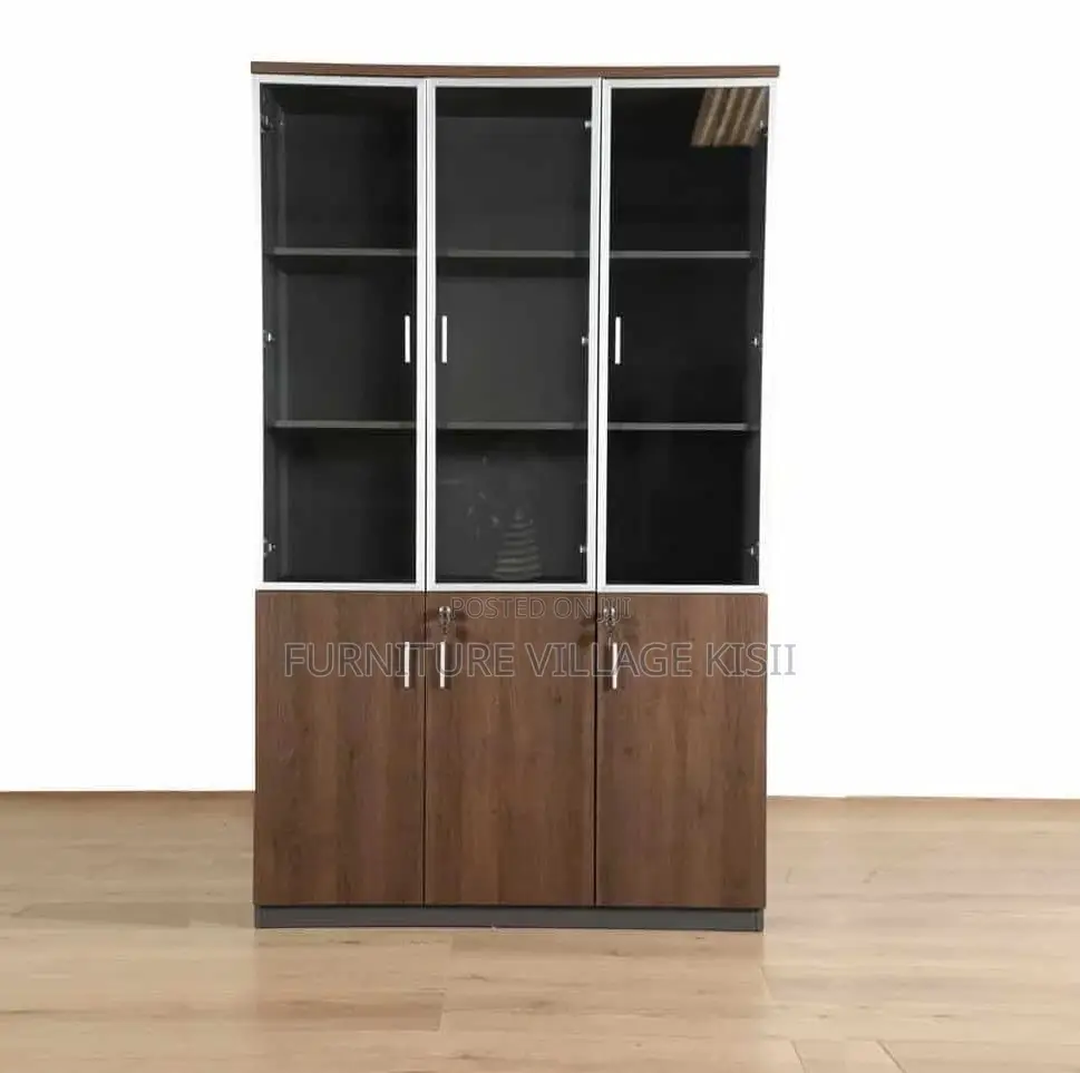 Office Cabinet: 3-Door Wooden Storage Cabinet