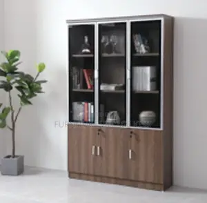 Office Cabinet: 3-Door Wooden Storage Cabinet
