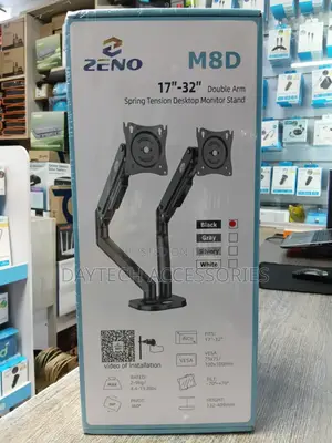 ZENO M8D Dual Monitor Mount Fits 17–30 Inch Screens.
