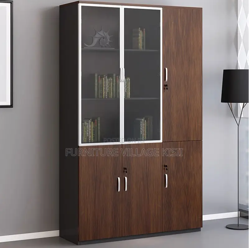 Office Cabinet: 3-Door Wooden Storage Cabinet