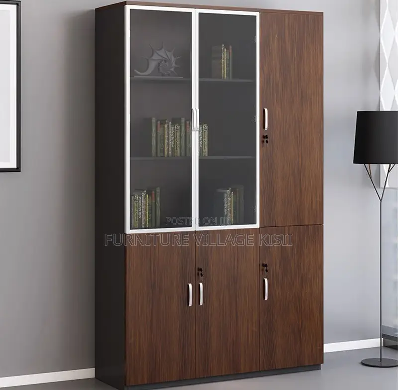Office Cabinet: 3-Door Wooden Storage Cabinet
