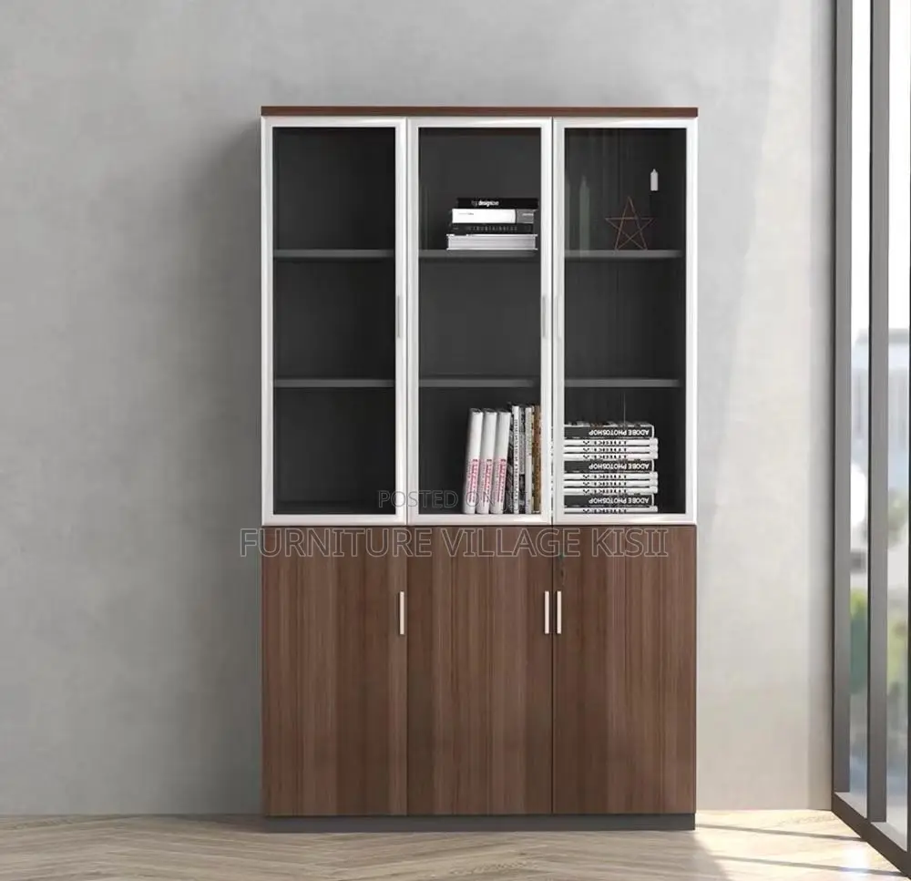 Office Cabinet: 3-Door Wooden Storage Cabinet