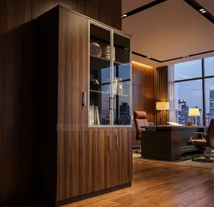 Office Cabinet: 3-Door Wooden Storage Cabinet