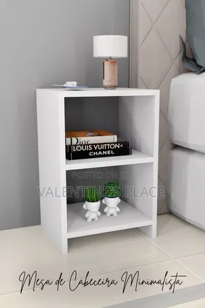 Modern Bedside Table / Nightstand With Open Shelves