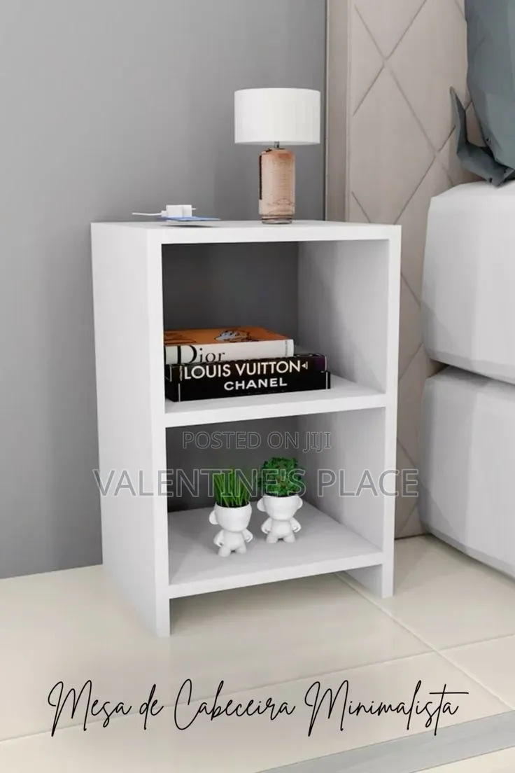 Modern Bedside Table / Nightstand With Open Shelves