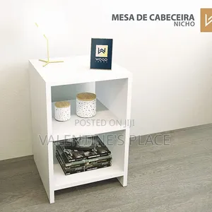 Modern Bedside Table / Nightstand With Open Shelves