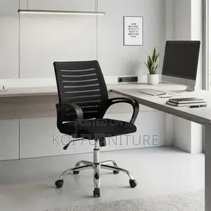 Office Chairs; Black Clerical Home Office Strong Mesh Chairs