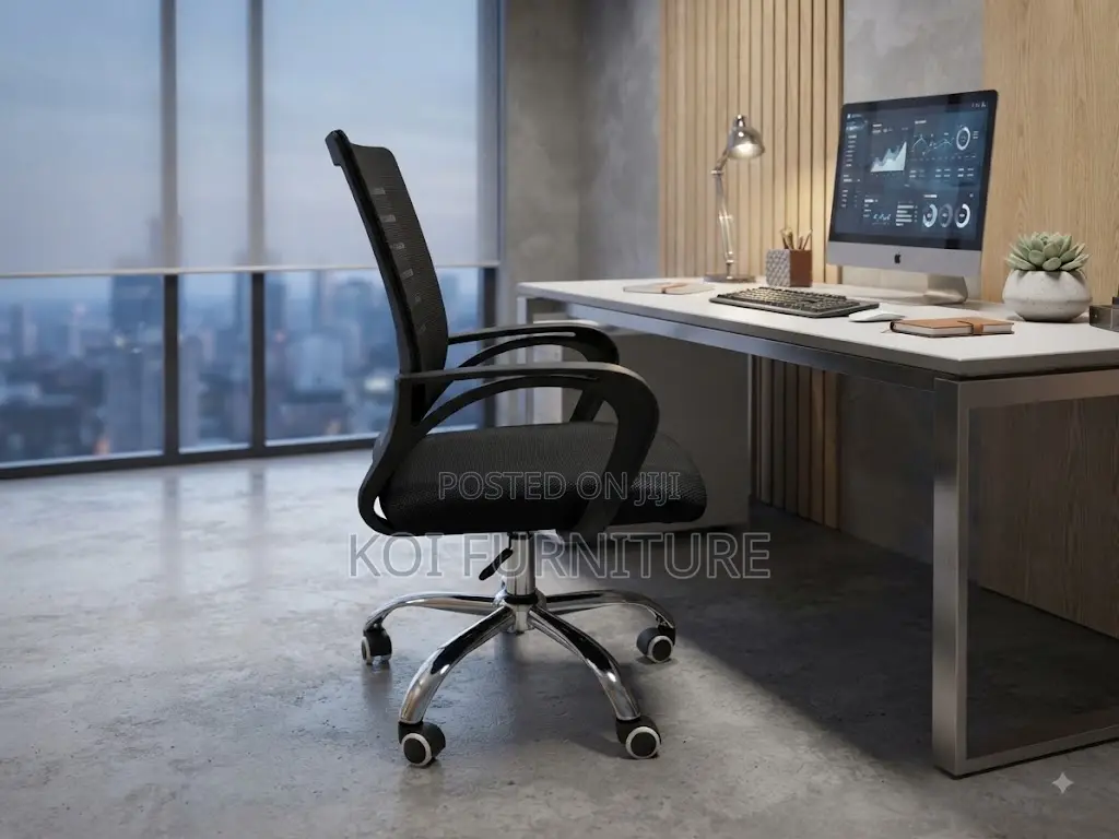Office Chairs; Black Clerical Home Office Strong Mesh Chairs
