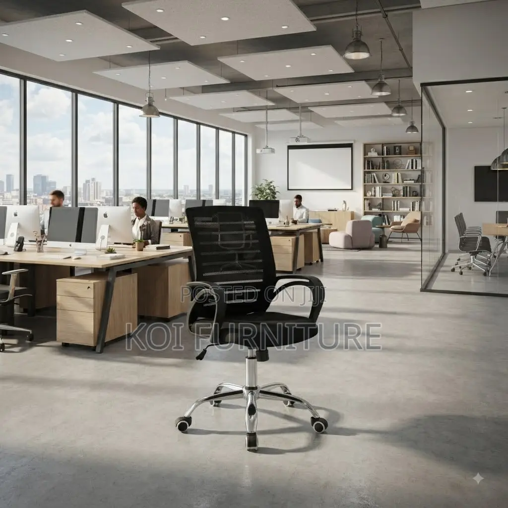 Office Chairs; Black Clerical Home Office Strong Mesh Chairs