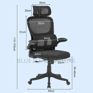 Ergonomic High Back Mesh Office Chair With Headrest Lumbar Support
