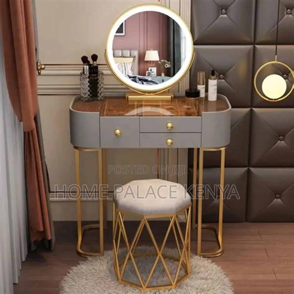 Dressing Table; Modern Makeup Dressing Table With Storage Drawers