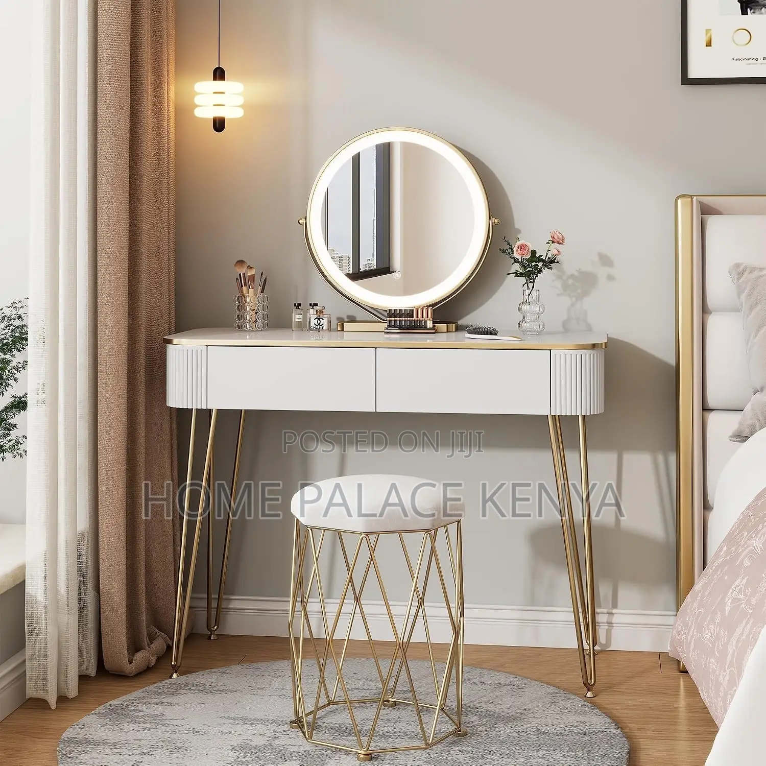 Dressing Table; Modern Makeup Dressing Table With Storage Drawers