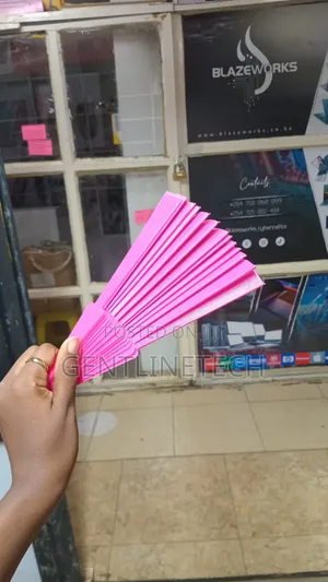 Hot Pink Folding Fan