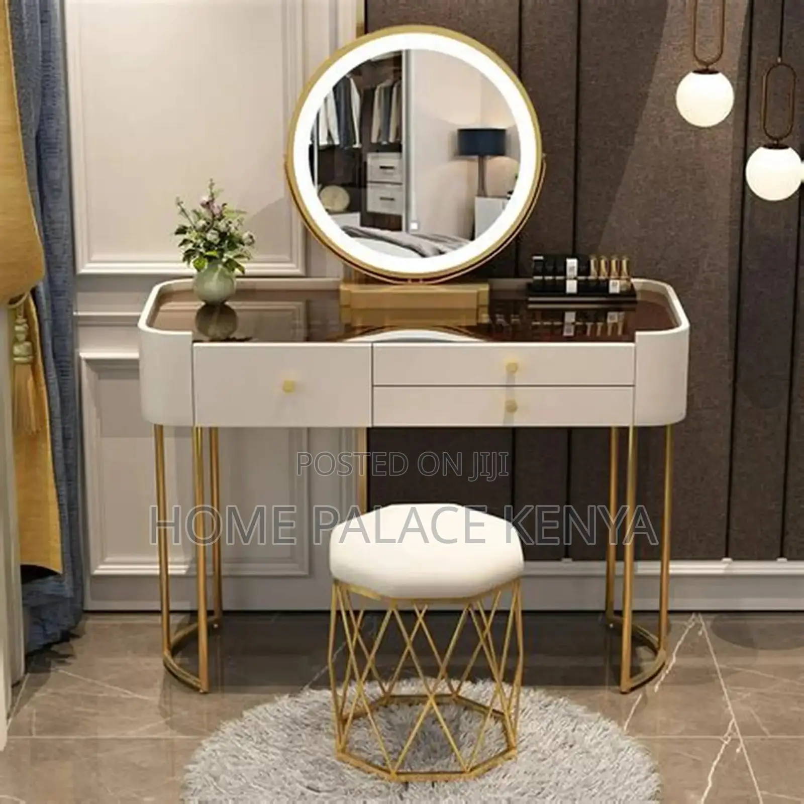 Dressing Table; Modern Makeup Dressing Table With Storage Drawers