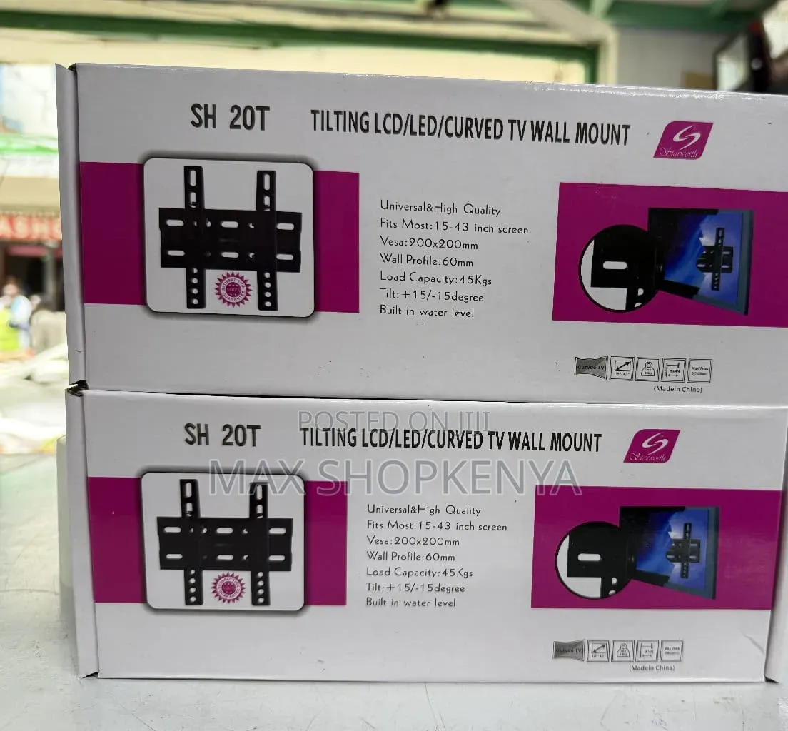 Adjustable Tilt TV Wall Mount Bracket Upto 43"