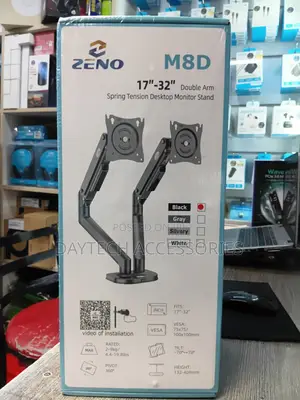 Zeno M8D Dual Monitor Mount Adjustable for Screens 17 to 30 Inches